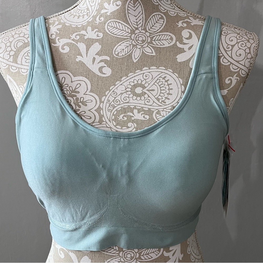Truekind Everyday Comfort Straps Wireless Shaping Bra / Mint / Large NEW NWT